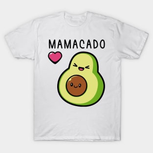 Womens Mamacado Pregnancy Mother Cute Avocado Fruit Pregnant Mom T-Shirt